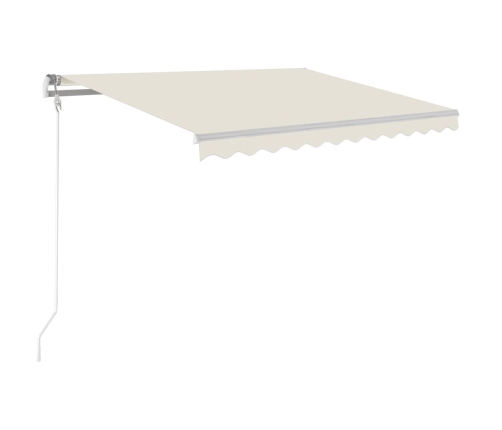 Toldo automático con LED y sensor de viento crema 350x250 cm