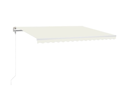 Toldo automático con LED sensor de viento crema 400x300 cm