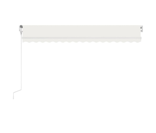 Toldo automático con LED sensor de viento crema 400x300 cm