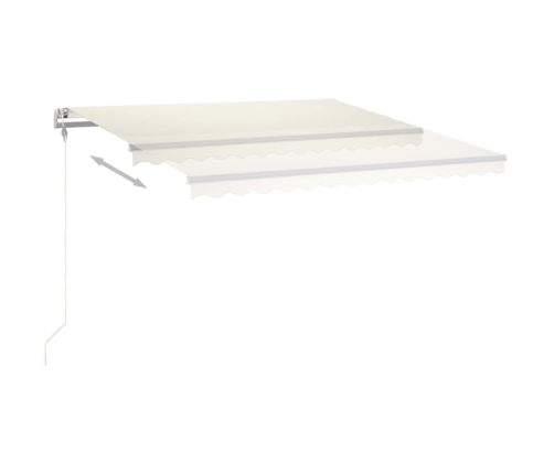 Toldo automático con LED sensor de viento crema 400x300 cm