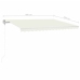 Toldo automático con LED sensor de viento crema 400x300 cm