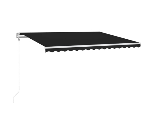 Toldo automático con LED sensor de viento antracita 400x300 cm