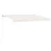 Toldo retráctil manual con LED crema 450x300 cm