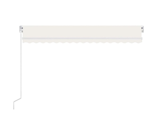 Toldo retráctil manual con LED crema 450x300 cm