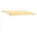 Toldo retráctil automático amarillo y blanco 450x300 cm
