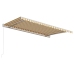Toldo retráctil automático amarillo y blanco 450x300 cm