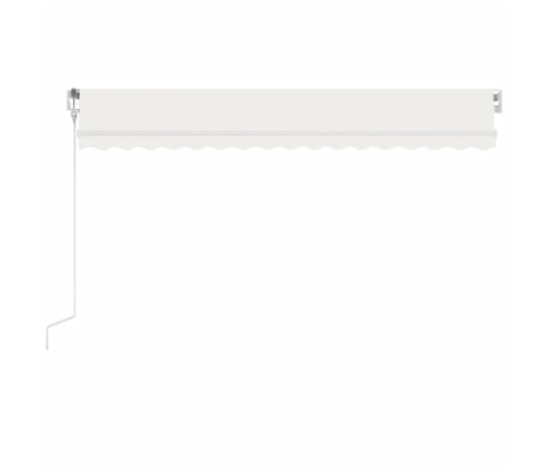 Toldo automático con LED y sensor de viento crema 450x300 cm