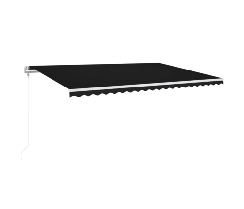 Toldo automático LED sensor de viento gris antracita 500x300 cm