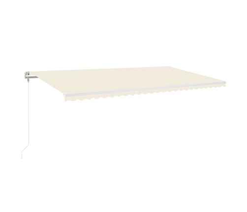 Toldo automático con LED sensor de viento crema 600x300 cm