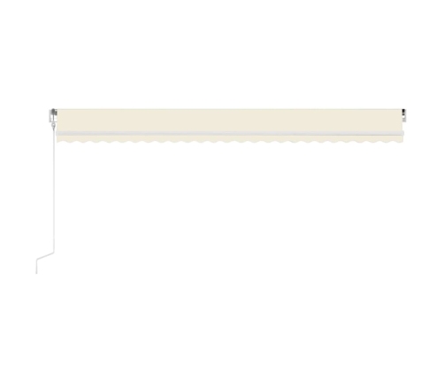 Toldo automático con LED sensor de viento crema 600x300 cm