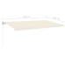 Toldo automático con LED sensor de viento crema 600x300 cm