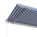 Toldo automático retráctil azul y blanco 400x350 cm