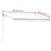 Toldo automático retráctil azul y blanco 400x350 cm