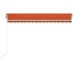 Toldo retráctil manual naranja y marrón 400x350 cm