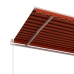 Toldo retráctil manual naranja y marrón 400x350 cm