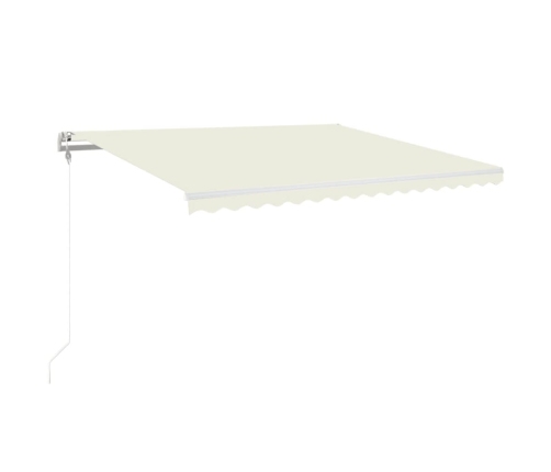 Toldo automático con LED y sensor de viento crema 400x350 cm