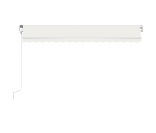 Toldo automático con LED y sensor de viento crema 400x350 cm