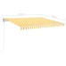 Toldo automático LED sensor de viento amarillo blanco 400x350cm