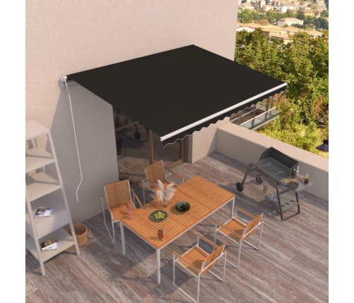 Toldo retráctil automático gris antracita 450x350 cm