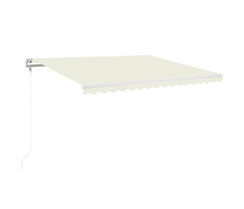 Toldo automático con LED sensor de viento crema 450x350 cm