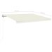 Toldo automático con LED sensor de viento crema 450x350 cm