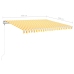 Toldo automático LED sensor de viento amarillo blanco 450x350cm