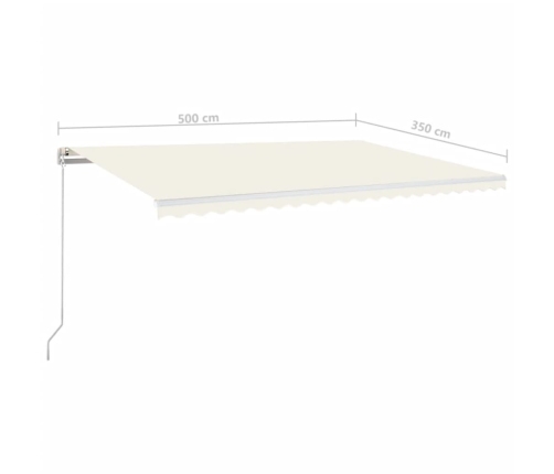 Toldo retráctil manual crema 500x350 cm