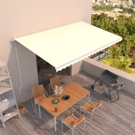 Toldo retráctil automático crema 500x350 cm