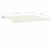 Toldo automático con LED sensor de viento crema 500x350 cm