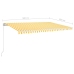 Toldo automático LED sensor de viento amarillo blanco 500x350cm