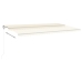 Toldo retráctil automático crema 600x350 cm