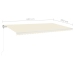 Toldo automático con LED sensor de viento crema 600x350 cm