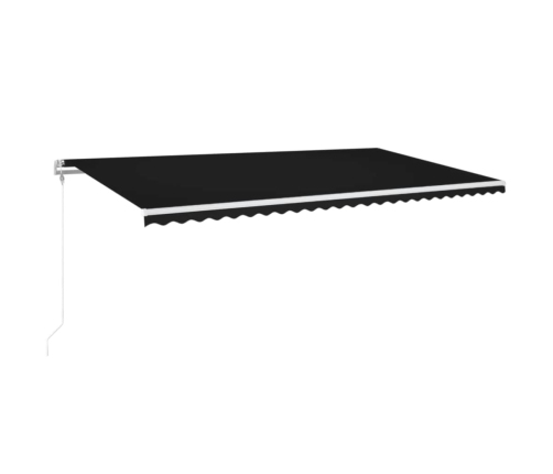 Toldo automático LED sensor de viento gris antracita 600x350 cm