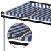 Toldo automático LED sensor de viento azul y blanco 300x250 cm