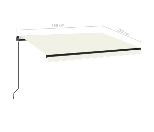 Toldo retráctil manual crema 350x250 cm