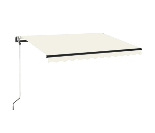 Toldo automático con LED y sensor de viento crema 350x250 cm