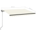 Toldo automático con LED y sensor de viento crema 350x250 cm