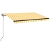 Toldo automático LED sensor de viento amarillo blanco 350x250cm