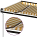 Toldo automático LED sensor de viento amarillo blanco 350x250cm