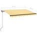 Toldo automático LED sensor de viento amarillo blanco 350x250cm