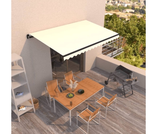 Toldo retráctil manual crema 450x300 cm