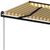 Toldo retráctil automático amarillo y blanco 450x300 cm