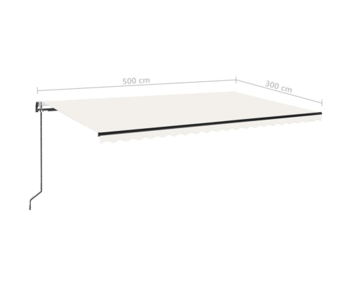 Toldo retráctil automático crema 500x300 cm