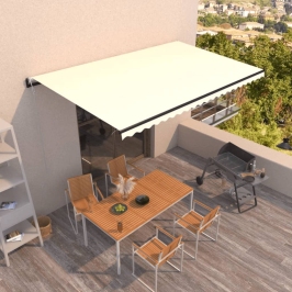 Toldo retráctil automático crema 500x300 cm