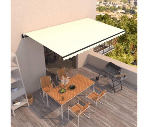 Toldo retráctil automático crema 500x300 cm