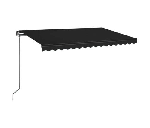 Toldo retráctil manual gris antracita 400x350 cm