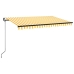 Toldo manual retráctil con LED amarillo y blanco 400x350 m