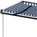 Toldo automático retráctil azul y blanco 400x350 cm