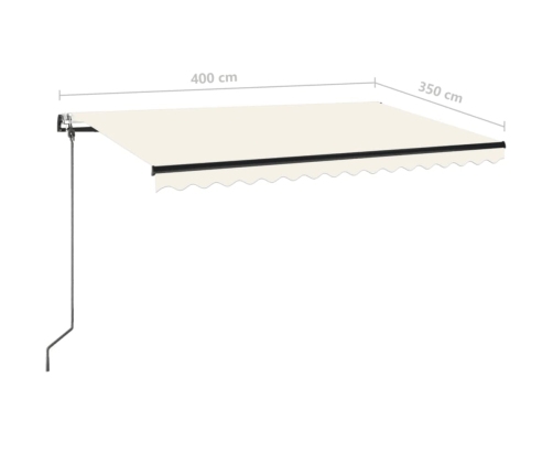 Toldo retráctil automático crema 400x350 cm