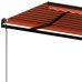 Toldo retráctil manual naranja y marrón 400x350 cm